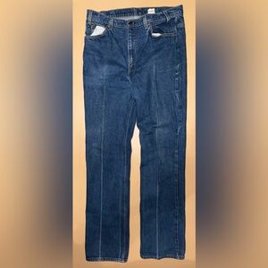 Vintage 1993 Levi’s 517 Orange Tab Bootcut Jeans; USA Made; Size 36x36